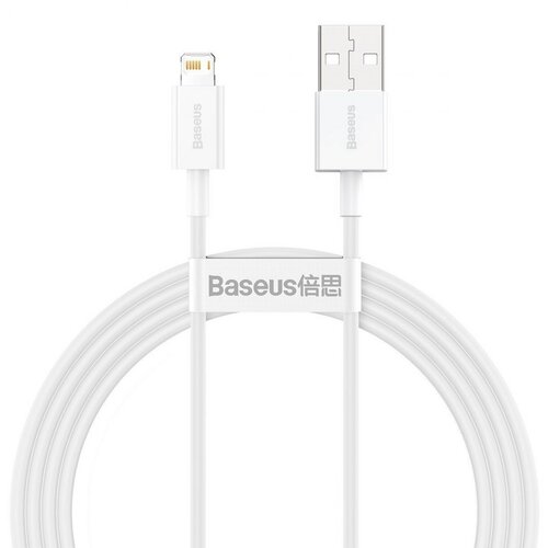 Kabel USB - USB - Lightning BASEUS Superior Series CALYS-B02 1.5 m Biały