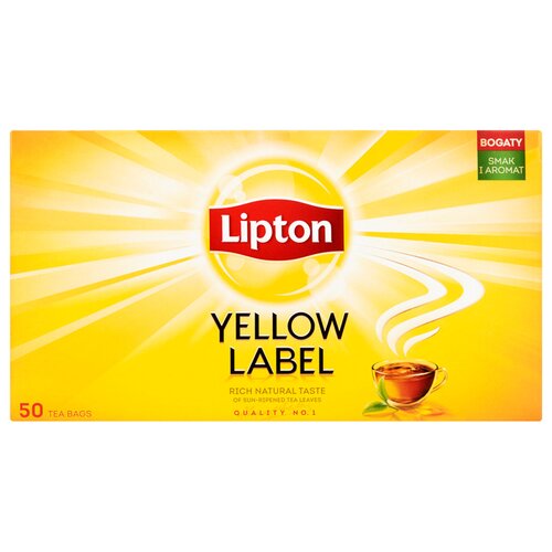 Herbata LIPTON Yellow Label Czarna (50 sztuk)