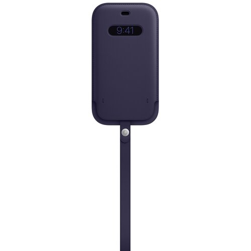 Etui APPLE Leather z MagSafe do iPhone 12/12 Pro Ciemny fiolet