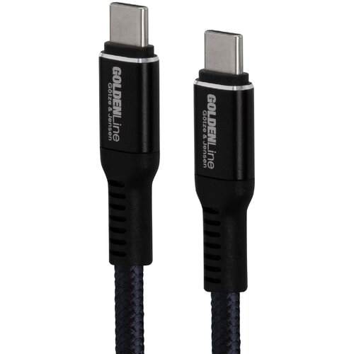 Kabel USB Typ C - USB Typ C GÖTZE & JENSEN Golden Line 2 m Czarny