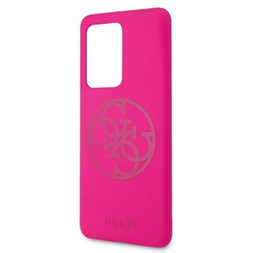 Etui GUESS Silicone 4G Tone On Tone do Samsung S20 Ultra Fuksja