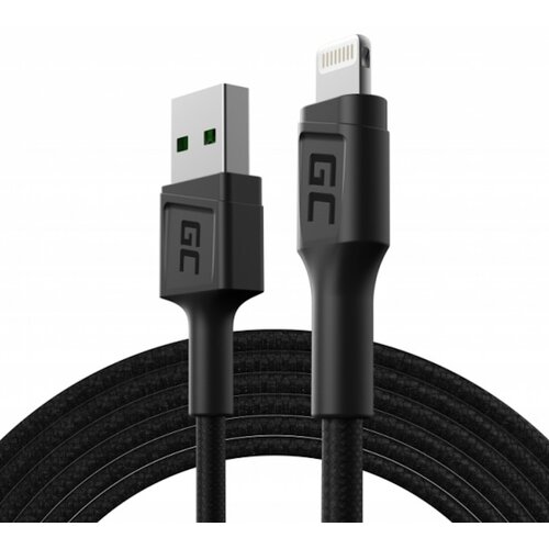 Kabel USB - Lightning GREEN CELL PowerStream 0.3 m Czarny
