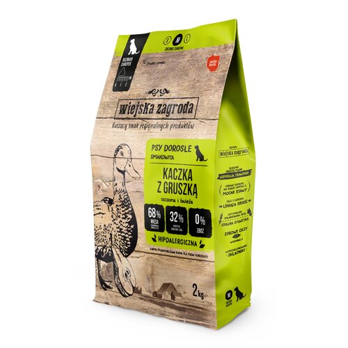 Karma dla psa WIEJSKA ZAGRODA Kaczka z gruszką M 2 kg