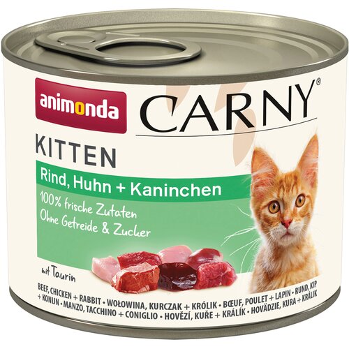 Karma dla kota ANIMONDA Carny Wołowina z kurczakiem i królikiem 200 g
