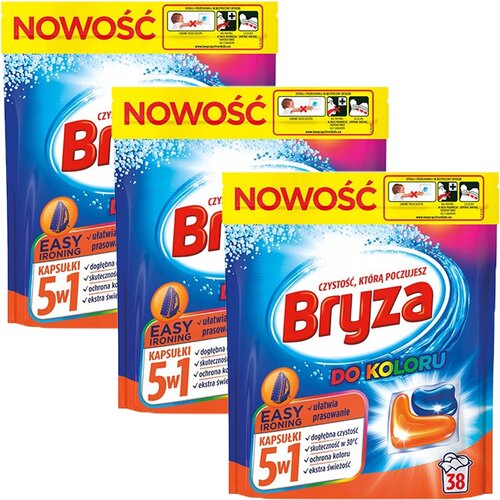 Kapsułki do prania BRYZA 5W1 Easy Ironing do koloru - 114 szt.