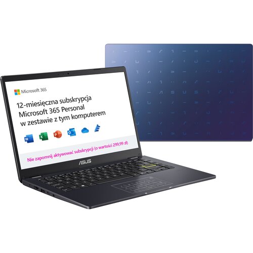 Laptop ASUS E410MA-EK359T 14" Celeron N4020 4GB RAM 128GB eMMC Windows 10 S + Microsoft 365 Personal