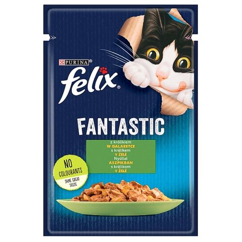 Karma dla kota FELIX Fantastic Królik 85 g