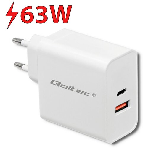 Ładowarka sieciowa QOLTEC 51715 63W Biały