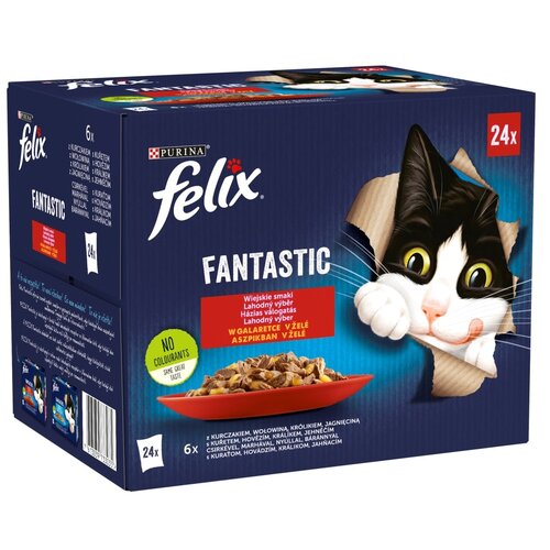 Karma dla kota FELIX Fantastic Wiejskie Smaki (24 x 85 g)