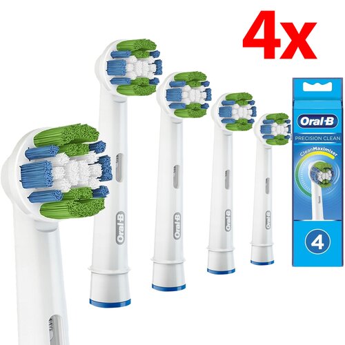 Oryginalna końcówka szczoteczki ORAL-B Precision Clean CleanMaximiser Biały (4 szt.) (Precyzyjne czyszczenie)