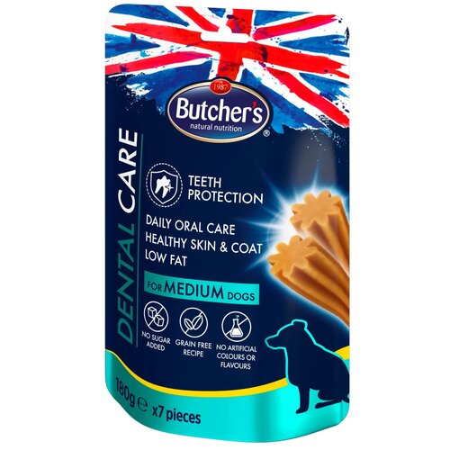 Przysmak dla psa BUTCHER'S Dental Care Medium 180 g