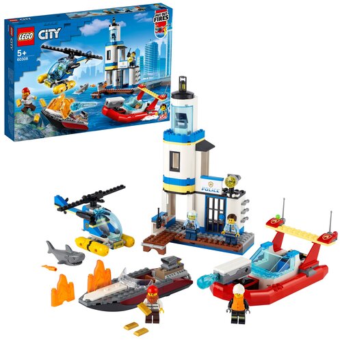 LEGO City Akcja Nadmorskiej Policji i Strażaków 60308