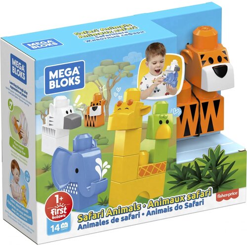 Klocki plastikowe FISHER PRICE Mega Bloks Zwierzątka Safari