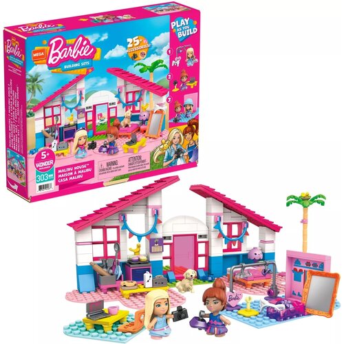 Klocki plastikowe Barbie Mega Construx Dom w Malibu GWR34