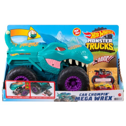 Samochód Hot Wheels Monster Trucks Pożeracz Aut Mega Wrex GYL13