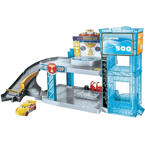 Garaż samochodowy MATTEL Disney Pixar Cars Floryda 500 + Cruz Ramirez FWL70