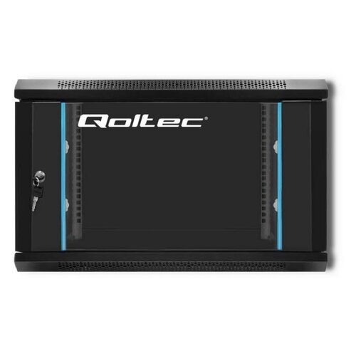 Szafa RACK QOLTEC 19" 6U 600 x 600 mm, Wisząca Czarny