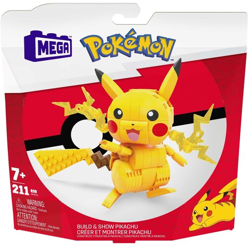 Klocki plastikowe MEGA Pokemon Pikachu Średni Pokemon do zbudowania GMD31