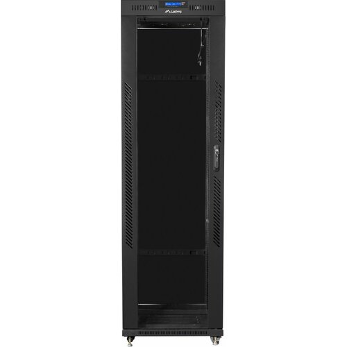 Szafa RACK LANBERG 19" 42U FF01-6642-12BL 600 x 600 mm, Stojąca Czarny