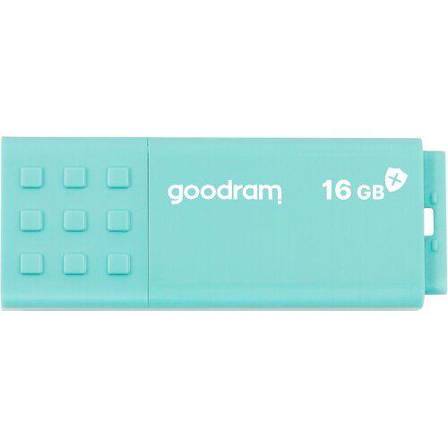 Pendrive GOODRAM UME3 Care 16GB, USB 3.2 Gen. 1 (USB 3.0), Odczyt 60 Mb/s, Zapis 20 Mb/s Turkusowy
