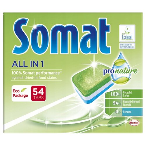 Tabletki do zmywarek SOMAT All in 1 Pro Nature 54 szt.