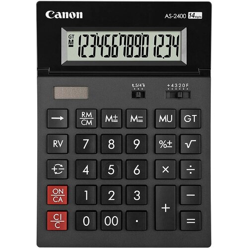 Kalkulator CANON AS-2400 Zasilanie bateryjno-słoneczne, 1 pamięć
