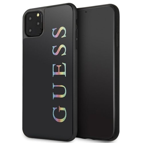 Etui GUESS Double Layer Glitter Case Logo Multicolor do Apple iPhone 11 Pro Max Czarny