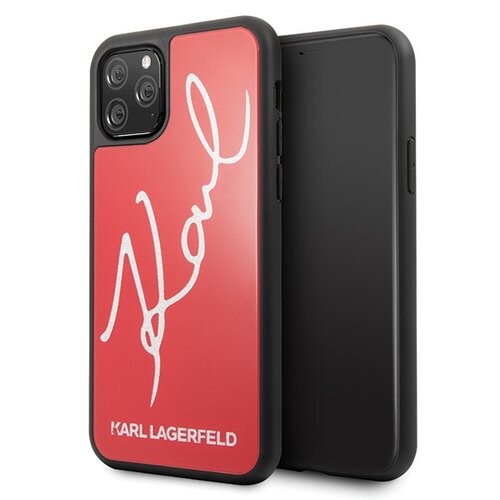 Etui KARL LAGERFELD Glitter Signature Case do iPhone 11 Pro Czerwony