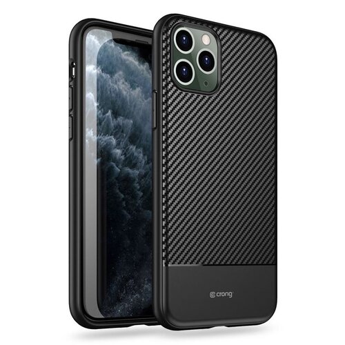 Etui CRONG Prestige Carbon Cover do Apple iPhone 11 Pro Max Czarny