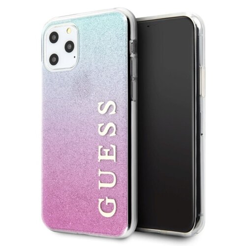 Etui GUESS Glitter Gradient do Apple iPhone 11 Pro Różowo-niebieski