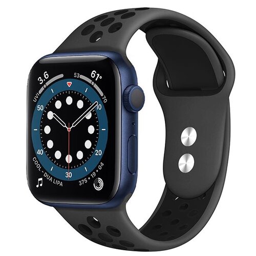 Pasek CRONG Duo Sport do Apple Watch (44/45/46/49mm) Szaro-czarny