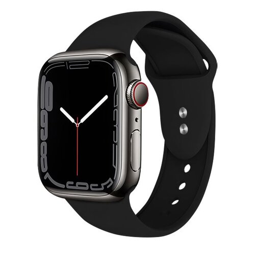 Pasek CRONG Liquid do Apple Watch (44/45/46/49mm) Czarny