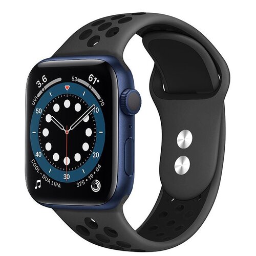 Pasek CRONG Duo Sport do Apple Watch (38/40/41/42mm) Szaro-czarny