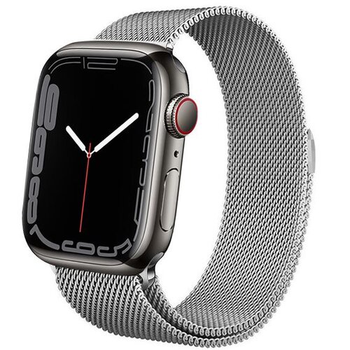 Pasek CRONG Milano Steel do Apple Watch (44/45/46/49mm) Srebrny