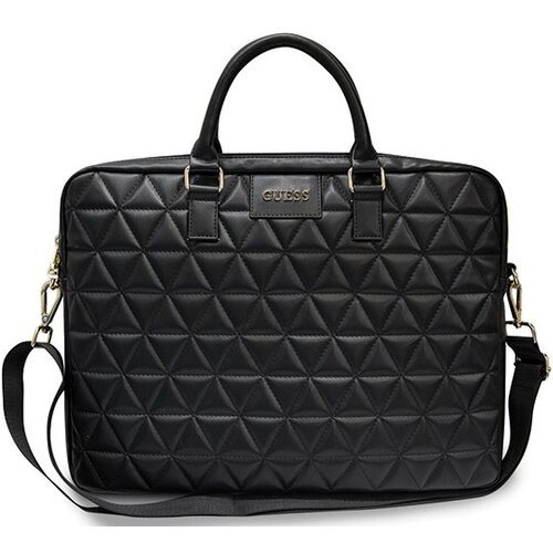 Torba na laptopa GUESS Quilted Computer Bag 16 cali Czarny