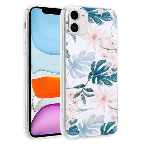 Etui CRONG Flower Case do Apple iPhone 11 Biały Kwiaty