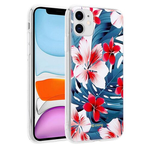 Etui CRONG Flower Case do Apple iPhone 11 Niebieski Kwiaty