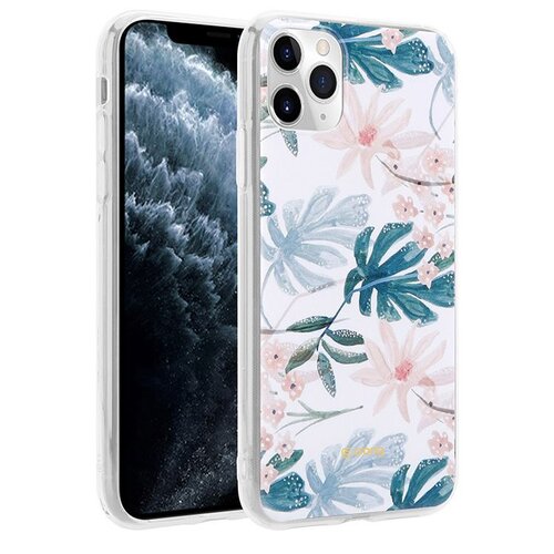 Etui CRONG Flower Case do Apple iPhone 11 Pro Biały Kwiaty