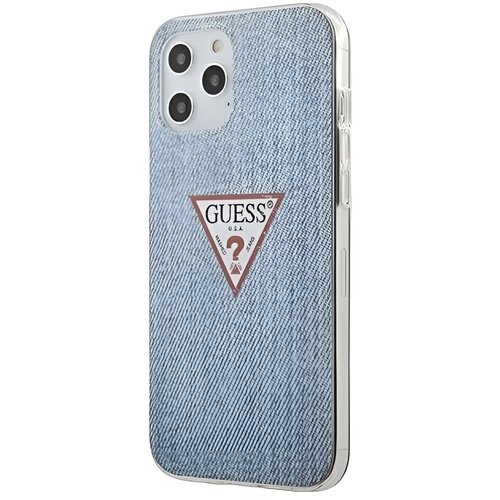 Etui GUESS Jeans Collection do Apple iPhone 12 Pro Max Niebieski