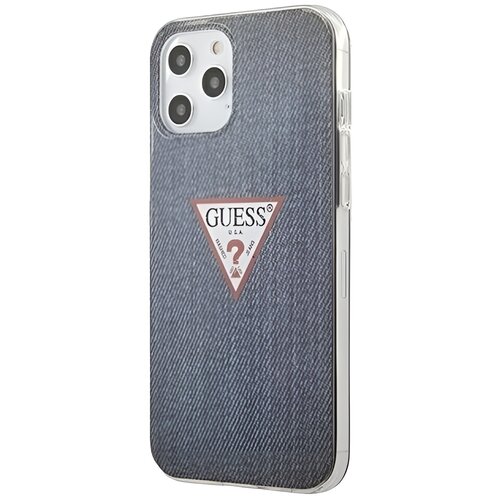 Etui GUESS Jeans Collection do Apple iPhone 12 Pro Max Granatowy
