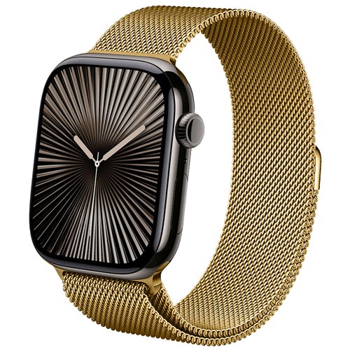 Pasek CRONG Milano Steel do Apple Watch (44/45/46/49mm) Złoty