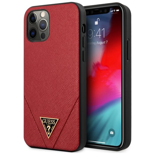 Etui GUESS Saffiano do Apple iPhone 12 Pro Max Czerwony