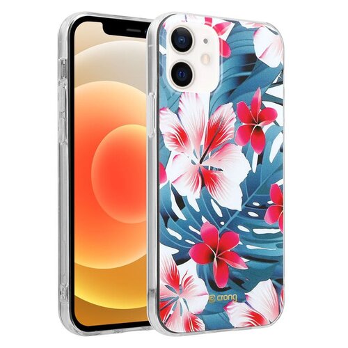 Etui CRONG Flower Case do Apple iPhone 12/12 Pro Zielony