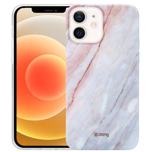 Etui CRONG Marble Case do Apple iPhone 12 mini Różowy