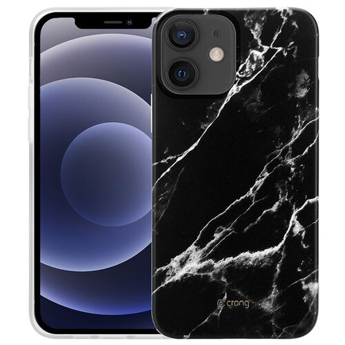 Etui CRONG Marble Case do Apple iPhone 12 mini Czarny