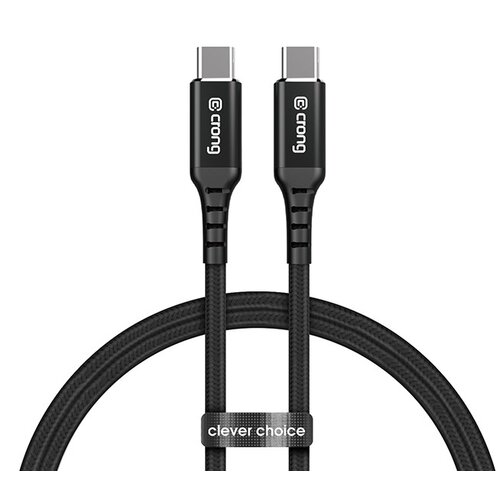Kabel USB-C - USB-C CRONG Armor Link 1,5 m Czarny