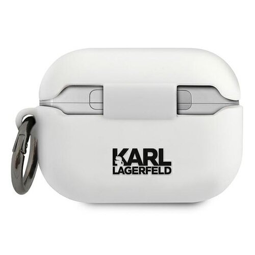 Etui na słuchawki KARL LAGERFELD Silicone Karl do Apple AirPods Pro Biały