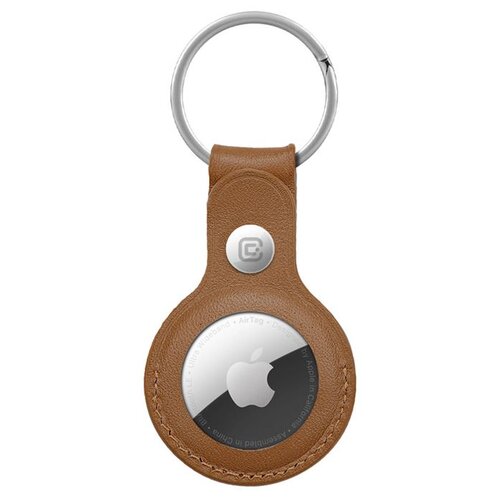 Brelok CRONG Leather Case Key Ring do Apple AirTag Brązowy