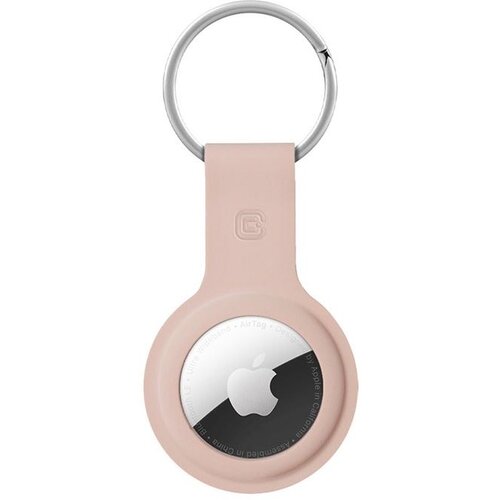 Brelok CRONG Silicone Case Key Ring do Apple AirTag Piaskowy róż