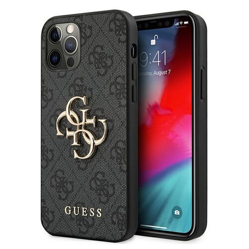 Etui GUESS 4G Big Metal Logo do Apple iPhone 12/12 Pro Szary
